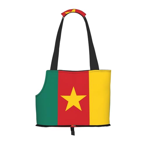 Flagge von Kamerun bedruckte Haustier-Umhängetasche, speziell für kleine Hunde und Katzen, multifunktionale Schultertasche und Handtasche Flagge von Kamerun bedruckte Haustier-Umhängetasche, speziell für kleine Hunde und Katzen, multifunktionale Schultertasche und Handtasche von WXXWXD