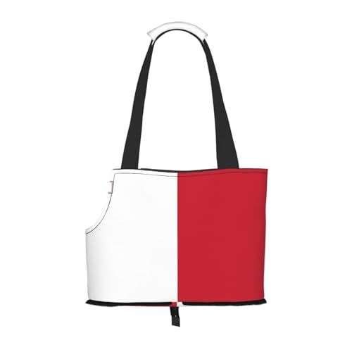 Flagge von Malta bedruckte Haustier-Umhängetasche, speziell für kleine Hunde und Katzen, multifunktionale Schulter und Handtasche Flagge von Malta bedruckte Haustier-Umhängetasche, speziell für kleine Hunde und Katzen, multifunktionale Schulter und Handtasche von WXXWXD