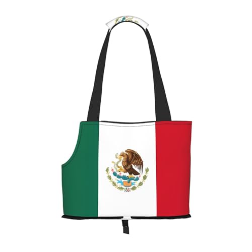 Flagge von Mexiko bedruckte Haustier-Umhängetasche, speziell für kleine Hunde und Katzen, multifunktionale Schulter und Handtasche Flagge von Mexiko bedruckte Haustier-Umhängetasche, speziell für kleine Hunde und Katzen, multifunktionale Schulter und Handtasche von WXXWXD