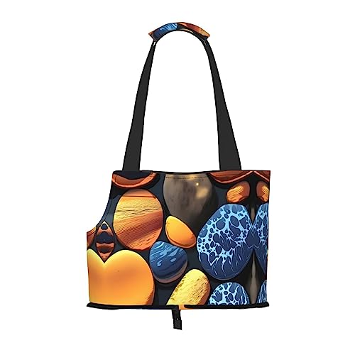 Gelbe Kieselsteine bedruckte Haustier-Umhängetasche, speziell für kleine Hunde und Katzen, multifunktionale Schulter und Handtasche Gelbe Kieselsteine bedruckte Haustier-Umhängetasche, speziell für kleine Hunde und Katzen, multifunktionale Schulter und Handtasche von WXXWXD