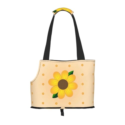 Goldene Sonnenblume bedruckte Haustier-Umhängetasche, speziell für kleine Hunde und Katzen, multifunktionale Schulter und Handtasche Goldene Sonnenblume bedruckte Haustier-Umhängetasche, speziell für kleine Hunde und Katzen, multifunktionale Schulter und Handtasche von WXXWXD