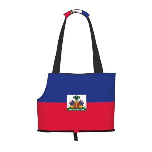 Haitianische Flagge bedruckte Haustier-Umhängetasche, speziell für kleine Hunde und Katzen, multifunktionale Schulter und Handtasche Haitianische Flagge bedruckte Haustier-Umhängetasche, speziell für kleine Hunde und Katzen, multifunktionale Schulter und Handtasche von WXXWXD