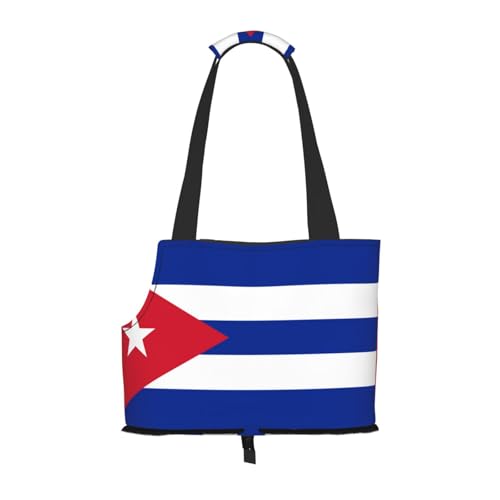 Kubanische Flagge bedruckte Haustier-Umhängetasche, speziell für kleine Hunde und Katzen, multifunktionale Schulter und Handtasche Kubanische Flagge bedruckte Haustier-Umhängetasche, speziell für kleine Hunde und Katzen, multifunktionale Schulter und Handtasche von WXXWXD