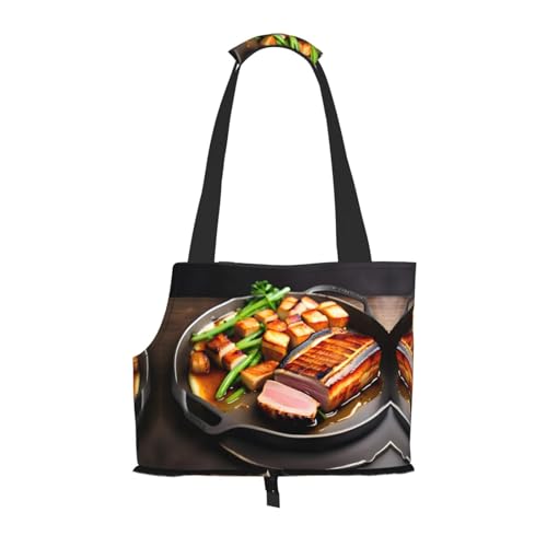 Leckeres gegrilltes Fleisch bedruckte Haustier-Umhängetasche, speziell für kleine Hunde und Katzen, multifunktionale Schulter und Handtasche Leckeres gegrilltes Fleisch bedruckte Haustier-Umhängetasche, speziell für kleine Hunde und Katzen, multifunktionale Schulter und Handtasche von WXXWXD