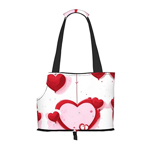 Little Red Heart bedruckte Haustier-Umhängetasche, speziell für kleine Hunde und Katzen, multifunktionale Schulter und Handtasche Little Red Heart bedruckte Haustier-Umhängetasche, speziell für kleine Hunde und Katzen, multifunktionale Schulter und Handtasche von WXXWXD