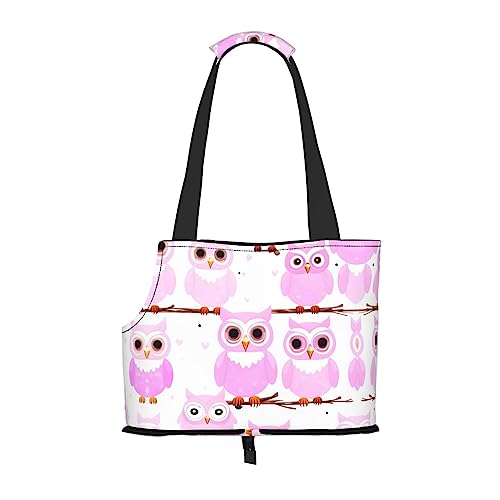 Niedliche Eule bedruckte Haustier-Umhängetasche, speziell für kleine Hunde und Katzen, multifunktionale Schulter und Handtasche Niedliche Eule bedruckte Haustier-Umhängetasche, speziell für kleine Hunde und Katzen, multifunktionale Schulter und Handtasche von WXXWXD