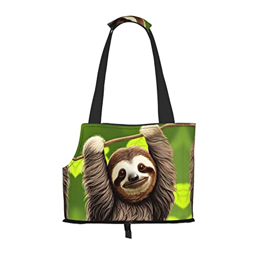 Niedliche Faultier bedruckte Haustier-Umhängetasche, speziell für kleine Hunde und Katzen, multifunktionale Schulter und Handtasche Niedliche Faultier bedruckte Haustier-Umhängetasche, speziell für kleine Hunde und Katzen, multifunktionale Schulter und Handtasche von WXXWXD
