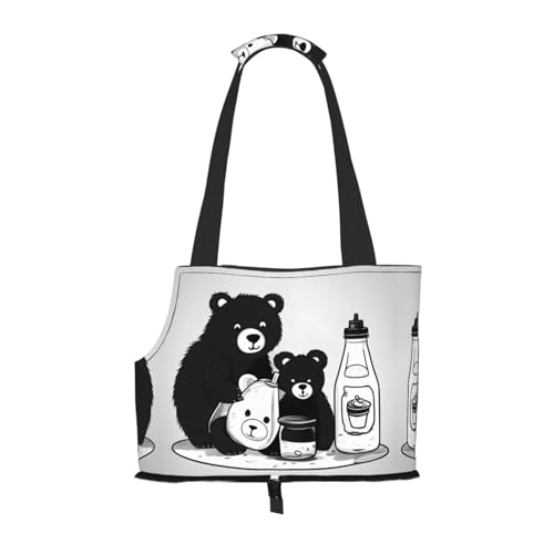 Niedliche Milchflaschenbär-bedruckte Haustier-Umhängetasche, speziell für kleine Hunde und Katzen, multifunktionale Schulter und Handtasche Niedliche Milchflaschenbär-bedruckte Haustier-Umhängetasche, speziell für kleine Hunde und Katzen, multifunktionale Schulter und Handtasche von WXXWXD
