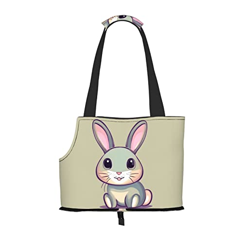 Niedliche kleine Häschen bedruckte Haustier-Umhängetasche, speziell für kleine Hunde und Katzen, multifunktionale Schulter und Handtasche Niedliche kleine Häschen bedruckte Haustier-Umhängetasche, speziell für kleine Hunde und Katzen, multifunktionale Schulter und Handtasche von WXXWXD
