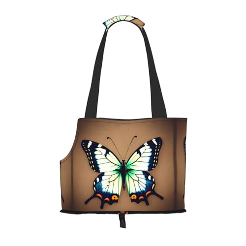 Niedliche kleine Schmetterling bedruckte Haustier-Umhängetasche, speziell für kleine Hunde und Katzen, multifunktionale Schulter und Handtasche Niedliche kleine Schmetterling bedruckte Haustier-Umhängetasche, speziell für kleine Hunde und Katzen, multifunktionale Schulter und Handtasche von WXXWXD