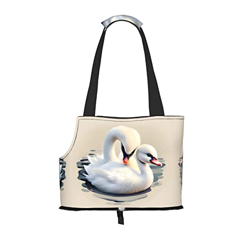 Niedliche kleine Schwan bedruckte Haustier-Umhängetasche, speziell für kleine Hunde und Katzen, multifunktionale Schulter und Handtasche Niedliche kleine Schwan bedruckte Haustier-Umhängetasche, speziell für kleine Hunde und Katzen, multifunktionale Schulter und Handtasche von WXXWXD