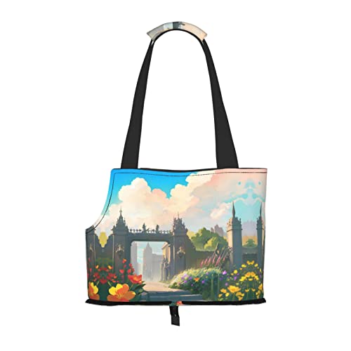 Outside The Castle Gate Bedruckte Haustier-Umhängetasche, speziell für kleine Hunde und Katzen, multifunktionale Schulter und Handtasche von WXXWXD