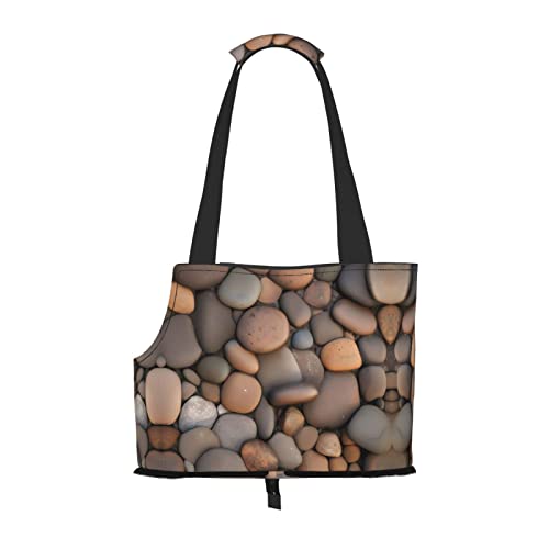 Pebbles in The Beach bedruckte Haustier-Umhängetasche, speziell für kleine Hunde und Katzen, multifunktionale Schulter und Handtasche Pebbles in The Beach bedruckte Haustier-Umhängetasche, speziell für kleine Hunde und Katzen, multifunktionale Schulter und Handtasche von WXXWXD