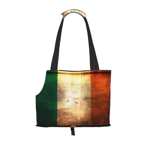 Retro Irische Flagge Bedruckte Haustier Umhängetasche, speziell für kleine Hunde und Katzen, multifunktionale Schulter und Handtasche Retro Irische Flagge Bedruckte Haustier Umhängetasche, speziell für kleine Hunde und Katzen, multifunktionale Schulter und Handtasche von WXXWXD
