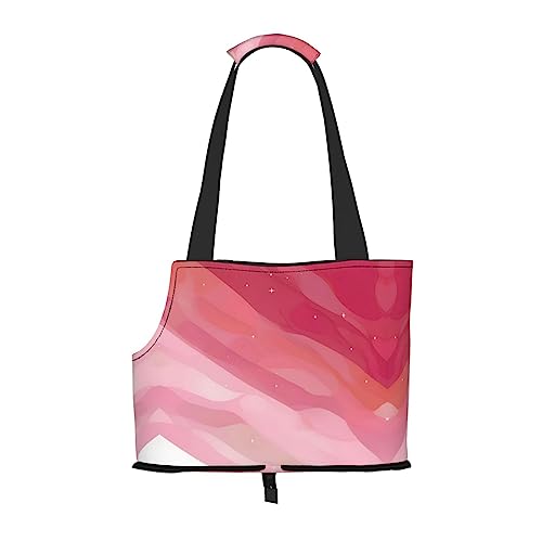 Rosa Gradient Stil gedruckt Haustier Umhängetasche, speziell für kleine Hunde und Katzen, multifunktionale Schulter und Handtasche Rosa Gradient Stil gedruckt Haustier Umhängetasche, speziell für kleine Hunde und Katzen, multifunktionale Schulter und Handtasche von WXXWXD
