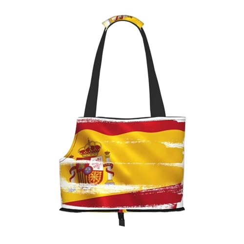 Spanien-Flagge bedruckte Haustier-Umhängetasche, speziell für kleine Hunde und Katzen, multifunktionale Schulter und Handtasche Spanien-Flagge bedruckte Haustier-Umhängetasche, speziell für kleine Hunde und Katzen, multifunktionale Schulter und Handtasche von WXXWXD