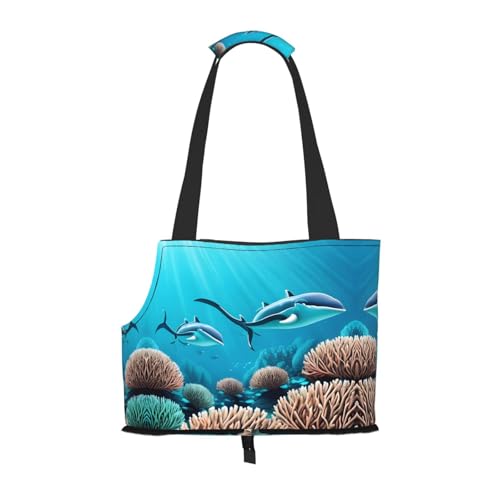Tiefseewale bedruckte Haustier-Umhängetasche, speziell für kleine Hunde und Katzen, multifunktionale Schulter und Handtasche Tiefseewale bedruckte Haustier-Umhängetasche, speziell für kleine Hunde und Katzen, multifunktionale Schulter und Handtasche von WXXWXD