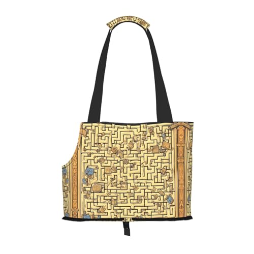 Treasure Maze bedruckte Haustier-Umhängetasche, speziell für kleine Hunde und Katzen, multifunktionale Schulter und Handtasche Treasure Maze bedruckte Haustier-Umhängetasche, speziell für kleine Hunde und Katzen, multifunktionale Schulter und Handtasche von WXXWXD