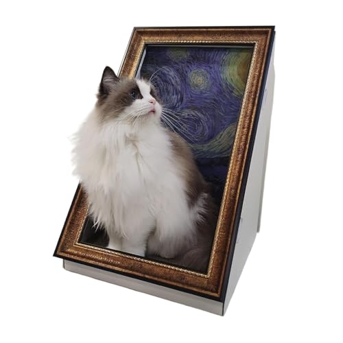 Ölgemälde Rahmen Katzenbett - DIY Karton Spiegel Rahmen - Stehender Kratzbaum - Langlebige Brettmatte zum Schutz von Möbeln vor Beschädigungen Ölgemälde Rahmen Katzenbett - DIY Karton Spiegel Rahmen - Stehender Kratzbaum - Langlebige Brettmatte zum Schutz von Möbeln vor Beschädigungen von WXZOS
