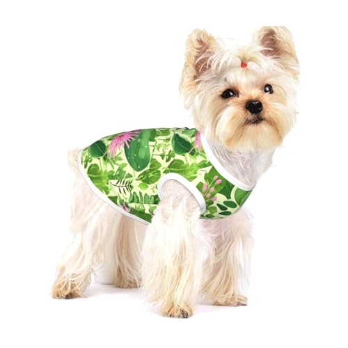 Hunde-T-Shirt, weich, kühl, ärmellos, gestreift, atmungsaktiv, für Welpen, Kätzchen, Katzen, Größe S von WXZYFP