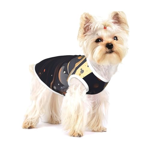 Hunde-T-Shirt, weich, kühl, ärmellos, gestreift, atmungsaktiv, für Welpen, Kätzchen, Katzen, Größe S von WXZYFP