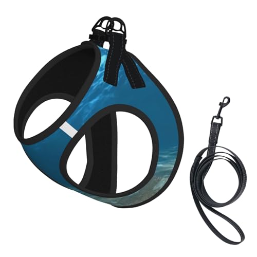 Blue Ocean Hundegeschirr, gewellt, Meereslandschaft, weich, leicht, Welpen, atmungsaktiv, reflektierend, für einfaches Gehen Blue Ocean Hundegeschirr, gewellt, Meereslandschaft, weich, leicht, Welpen, atmungsaktiv, reflektierend, für einfaches Gehen von WYCZHY