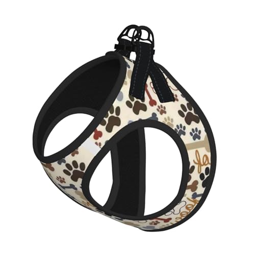 Hunde-Sommergeschirr mit Knochen-Aufdruck, weich, leicht, atmungsaktiv, reflektierend, für einfaches Gehen Hunde-Sommergeschirr mit Knochen-Aufdruck, weich, leicht, atmungsaktiv, reflektierend, für einfaches Gehen von WYCZHY