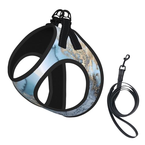 Hundegeschirr, Marmor, bedruckt, weich, leicht, Welpen, atmungsaktiv, reflektierend, für einfaches Gehen Hundegeschirr, Marmor, bedruckt, weich, leicht, Welpen, atmungsaktiv, reflektierend, für einfaches Gehen von WYCZHY