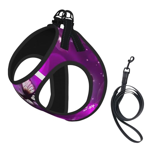 Hundegeschirr für den Sommer, weich, leicht, atmungsaktiv, reflektierend, für einfaches Spazierengehen, Violett Hundegeschirr für den Sommer, weich, leicht, atmungsaktiv, reflektierend, für einfaches Spazierengehen, Violett von WYCZHY