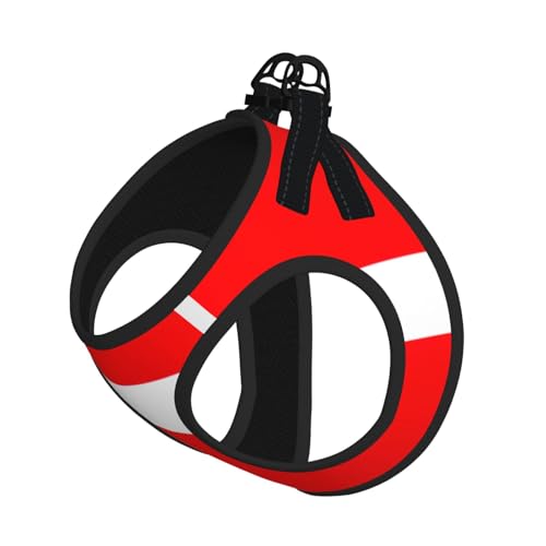 Hundegeschirr mit dänischer Flagge, weich, leicht, atmungsaktiv, reflektierend, für einfaches Gehen Hundegeschirr mit dänischer Flagge, weich, leicht, atmungsaktiv, reflektierend, für einfaches Gehen von WYCZHY