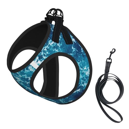 Hundegeschirr mit tropischem Ozean-Strand-Motiv, weich, leicht, Welpenweste, atmungsaktiv, reflektierend, für einfaches Gehen Hundegeschirr mit tropischem Ozean-Strand-Motiv, weich, leicht, Welpenweste, atmungsaktiv, reflektierend, für einfaches Gehen von WYCZHY