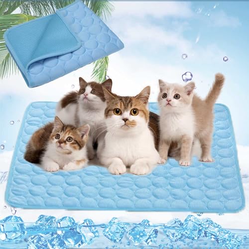 WYDDSX 2025 Kühlmatte Hund,Kühlmatte Katze,Kühldecke Hund Selbstkühlend,Hundekühlmatte Für & Katze Selbstkühlende Matte Für Haustiere Summer Pet Ice Pad (Blau,XXL（150 * 100cm）) von WYDDSX
