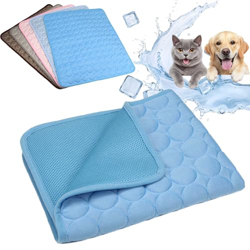 WYDDSX 2025 Kühlmatte Hund,Kühlmatte Katze,Kühldecke Hund Selbstkühlend (Blau,XXL（150 * 100cm）) von WYDDSX