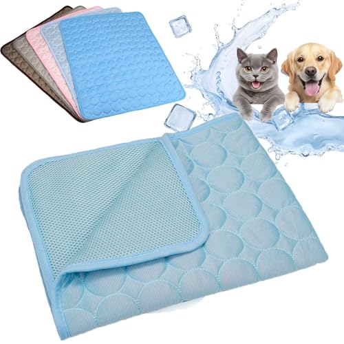 WYDDSX 2025 Kühlmatte Hund,Kühlmatte Katze,Kühldecke Hund Selbstkühlend (Hellblau,XXL（150 * 100cm）) von WYDDSX