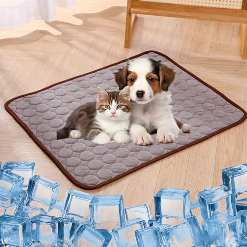 WYDDSX 2025 The Ultimate Cooling Pet Mat,Upgrade Washable Pet Cooling Mat for Dogs & Cats,Portable Dog Cool Bed for Summer (Brown,100 * 75cm) von WYDDSX