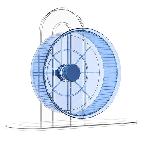 WYFCL Laufrad für Hamster – Geräuschloses Laufrad für Kleintiere wie Hamster, Rennmäuse, Mäuse, Igel, Eichhörnchen und mehr – Sportspielzeug für Zwerghamster und Goldbären,Blue von WYFCL