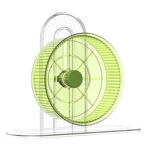 WYFCL Laufrad für Hamster – Geräuschloses Laufrad für Kleintiere wie Hamster, Rennmäuse, Mäuse, Igel, Eichhörnchen und mehr – Sportspielzeug für Zwerghamster und Goldbären,Green von WYFCL