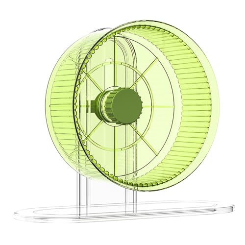 WYFCL Laufrad für Hamster – Geräuschloses Laufrad für Kleintiere wie Hamster, Rennmäuse, Mäuse, Igel, Eichhörnchen und mehr – Sportspielzeug für Zwerghamster und Goldbären,Green von WYFCL