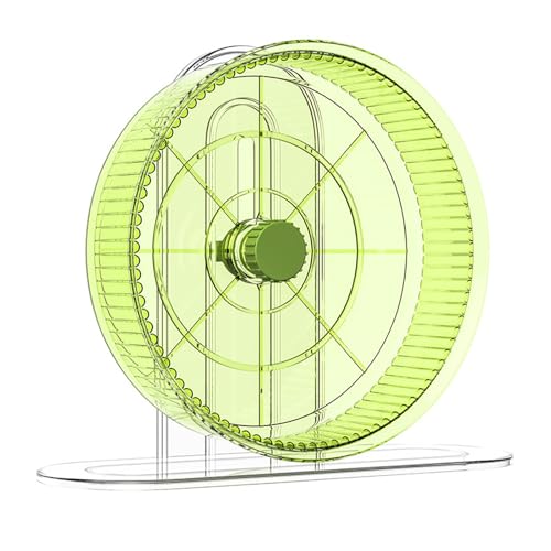 WYFCL Laufrad für Hamster – Geräuschloses Laufrad für Kleintiere wie Hamster, Rennmäuse, Mäuse, Igel, Eichhörnchen und mehr – Sportspielzeug für Zwerghamster und Goldbären,Green von WYFCL