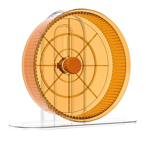 WYFCL Laufrad für Hamster – Geräuschloses Laufrad für Kleintiere wie Hamster, Rennmäuse, Mäuse, Igel, Eichhörnchen und mehr – Sportspielzeug für Zwerghamster und Goldbären,Orange von WYFCL