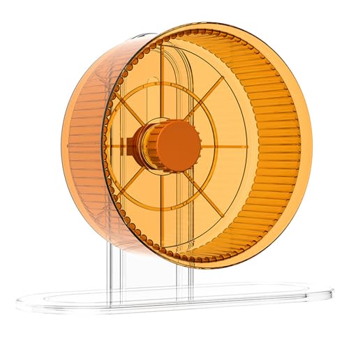 WYFCL Laufrad für Hamster – Geräuschloses Laufrad für Kleintiere wie Hamster, Rennmäuse, Mäuse, Igel, Eichhörnchen und mehr – Sportspielzeug für Zwerghamster und Goldbären,Orange von WYFCL
