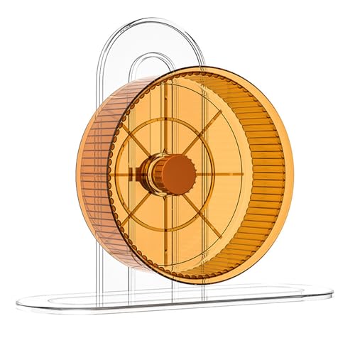 WYFCL Laufrad für Hamster – Geräuschloses Laufrad für Kleintiere wie Hamster, Rennmäuse, Mäuse, Igel, Eichhörnchen und mehr – Sportspielzeug für Zwerghamster und Goldbären,Orange von WYFCL