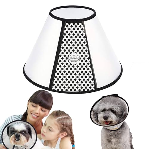 WYFCR Pet Cone Recovery, Großer Hund Einstellbare Elizabeth Recovery Schutzhalsband, Anti-Biss Leck Sicherheit Nackenbezug, für nach der Operation Wundheilung, Trimmen Nägel, (Halsumfang 21-25cm) von WYFCR