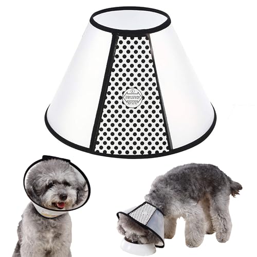 WYFCR Pet Cone Recovery, Großer Hund Einstellbare Elizabeth Recovery Schutzhalsband, Anti-Biss Leck Sicherheit Nackenbezug, für nach der Operation Wundheilung, Trimmen Nägel, (Halsumfang 24-31cm) von WYFCR