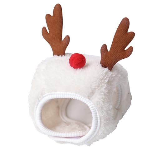 WYLZLKX Rentier-Weihnachtsbaum-Kopfbedeckung, Hut für Haustier-Dekorationen, Rentier, Stern, Pompons, Weihnachten, Hunde-Kopfbedeckung, Foto-Requisiten, weißes Hutgeweih, Größe S WYLZLKX Rentier-Weihnachtsbaum-Kopfbedeckung, Hut für Haustier-Dekorationen, Rentier, Stern, Pompons, Weihnachten, Hunde-Kopfbedeckung, Foto-Requisiten, weißes Hutgeweih, Größe S von WYLZLKX