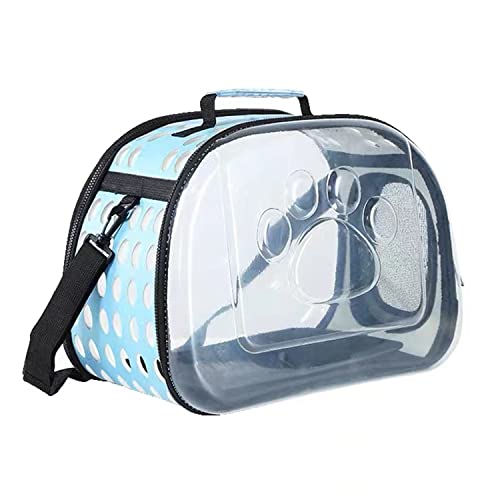 Katzentragetasche, Reise-Rucksack für Katzen und Welpen, für kleine Hunde, Reisetransport, Outdoor, Wandern (blau, Handtasche) von WYMAMJK