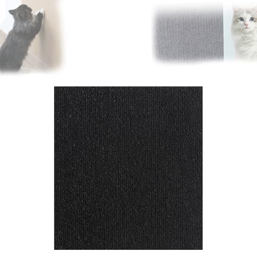 Asisumption Cat Scratching Mat, Cat Couch Protector Self-Adhesive, Trimmable Cat Scratching Mat Self-Adhesive, Cat Couch Protector for Cat Wall Furniture (Color : Black, Size : 11.8in*3.28) von WYOERN