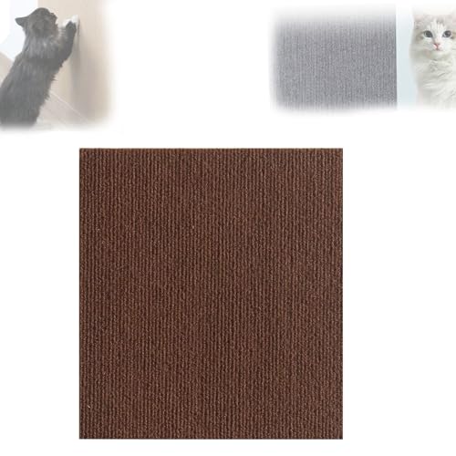 Asisumption Cat Scratching Mat, Cat Couch Protector Self-Adhesive, Trimmable Cat Scratching Mat Self-Adhesive, Cat Couch Protector for Cat Wall Furniture (Color : Brown, Size : 11.8in*3.28) von WYOERN