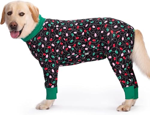 Einteiler für Hunde, postoperativer Schlafanzug, reine Baumwolle, Anti-Lecken, Bauchwunde für kleine, mittelgroße und große Hunde, Größe 34, B von WYOERN
