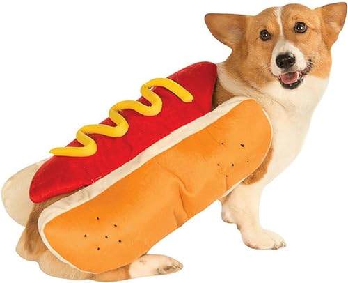 Hot Dog-Haustierkostüme, Weihnachtskostüme für Halloween, Cosplay, Hundekleidung, Partykostüme für kleine und mittelgroße Hunde und Katzen, Größe L von WYOERN